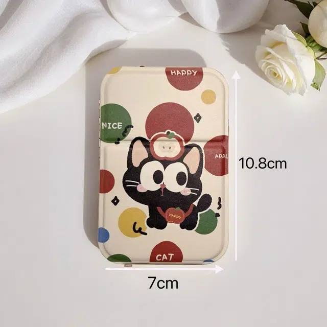 格安诺小猫可爱折叠化妆镜家用随身小镜子桌面折叠镜子化妆镜 折叠镜