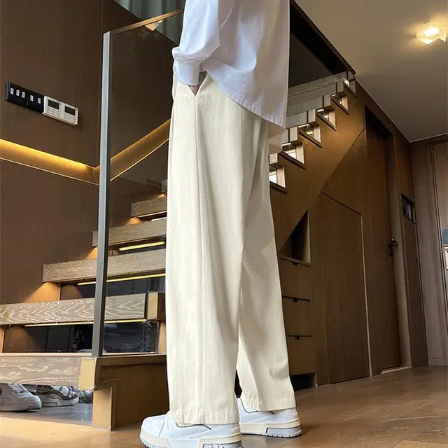 寻星记 日系复古休闲长裤宽松舒适工装裤 男女同款