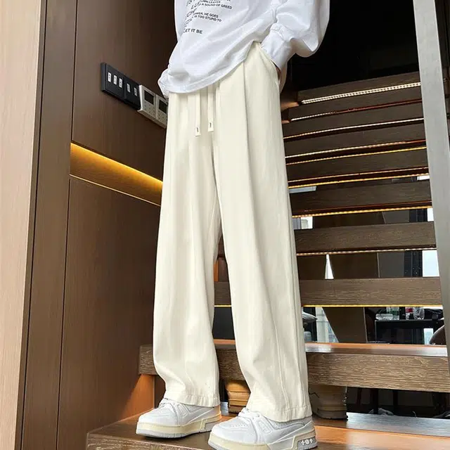 寻星记 日系复古休闲长裤宽松舒适工装裤 男女同款