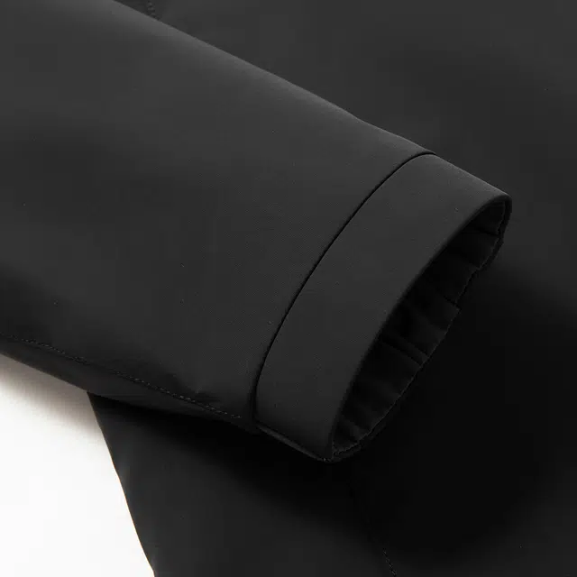 百胜狐 大码男装冬季胖子休闲黑色连帽棉衣外套棉服 男款