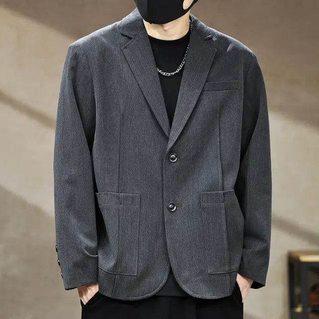 古先森 秋季 萨尔维街都市精英轻熟气质平驳领绅士西装外套 宽松松弛感老钱风休闲夹克 男款