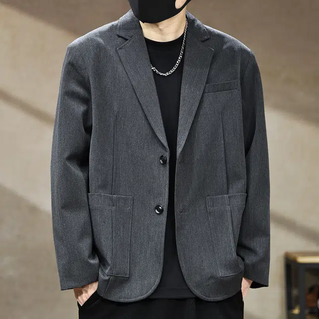 古先森 秋季 萨尔维街都市精英轻熟气质平驳领绅士西装外套 宽松松弛感老钱风休闲夹克 男款