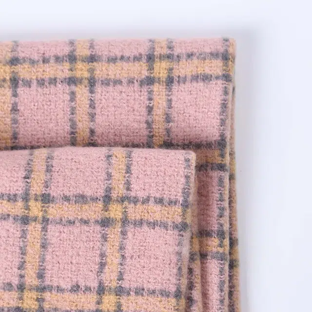 吾皇猫 小清新韩版高级感格纹流苏简约时尚保暖 聚酯纤维 绒线围巾 男女同款情侣款