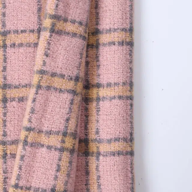 吾皇猫 小清新韩版高级感格纹流苏简约时尚保暖 聚酯纤维 绒线围巾 男女同款情侣款