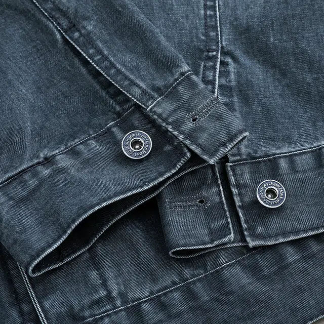 宫奴 潮牌复古重工砂洗宽松百搭工装牛仔外套 男女同款