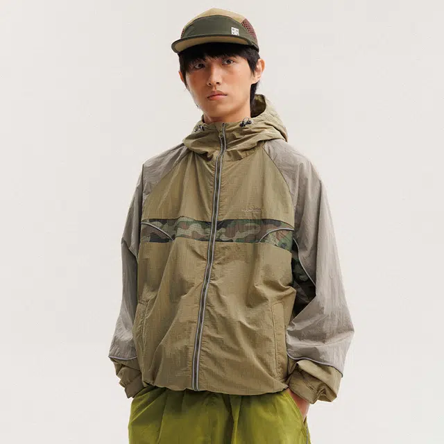 宫奴 潮牌户外轻量化登山服宽松廓形拼接撞色反光条外套夹克 男女同款