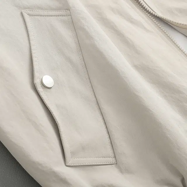 宫奴 日系休闲潮牌复古老钱风简约纯色宽松翻领飞行服夹克 男女同款