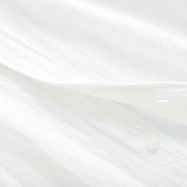 宫奴 日系休闲潮牌简约刺绣纯色基础款百搭宽松长袖衬衫 男女同款