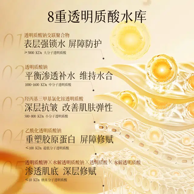 花肌粹黄金精华液紧致肌肤弹力提拉快速吸收深层滋养抗衰老提亮肤色保湿补水 抗皱