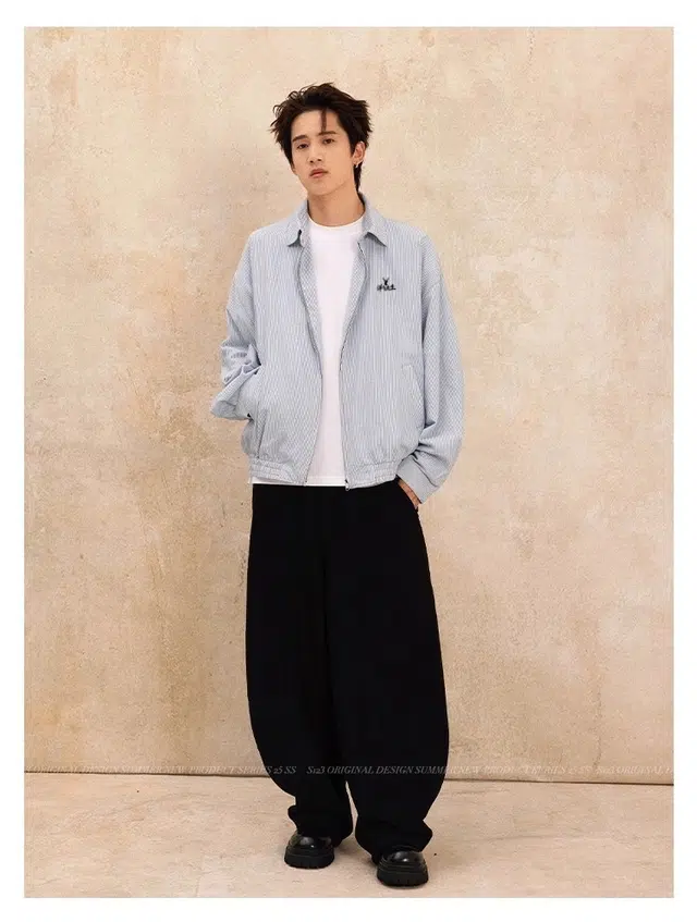洋气先生 美式复古简约纯色时尚百搭夹克 男女同款