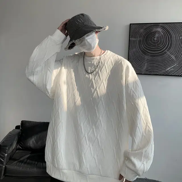 洋气先生 美式复古高级感纯色简约三角钢印满印大码重磅垂感宽松休闲时尚百搭小众通勤中性风圆领套头户外山系运动舒适日常卫衣 男女同款