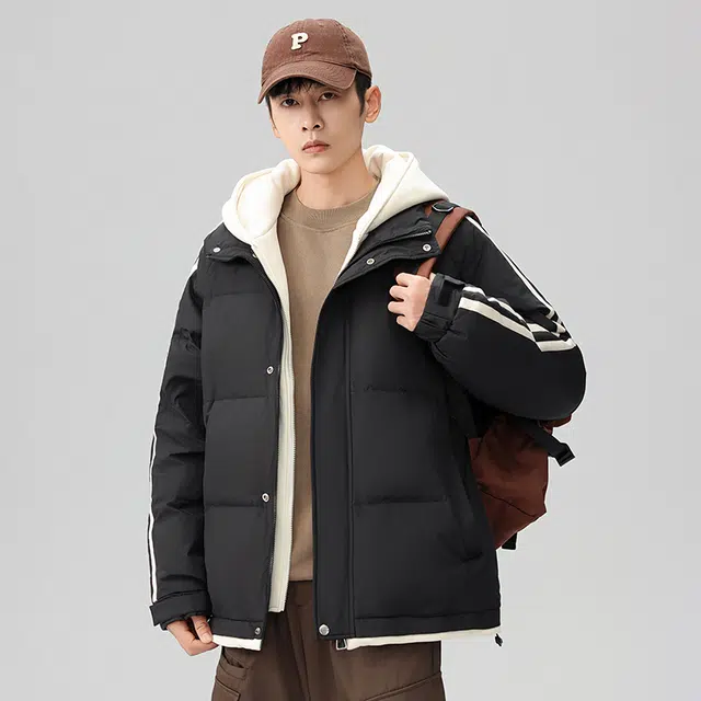 洋气先生 舒适百搭简约长袖羽绒服 男女同款