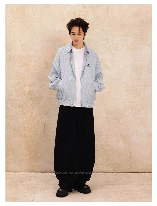 洋气先生 美式复古简约纯色时尚百搭夹克 男女同款