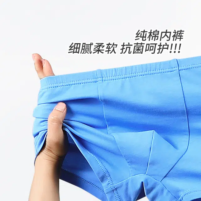 俞兆林 韩式小清新纯棉高弹透气舒适帅气青少年男童柔软不闷平角内裤