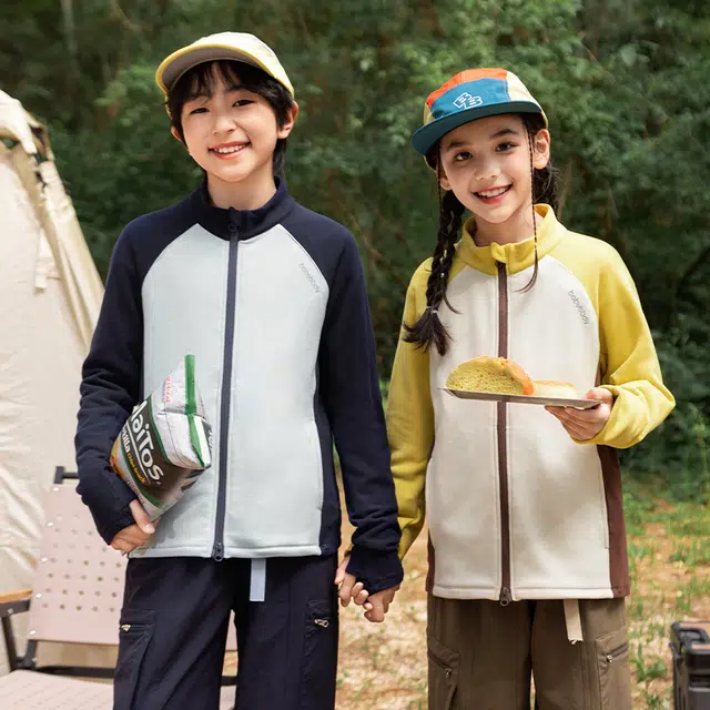 俞兆林上衣 多巴胺色系潮酷儿童休闲开衫外套春秋洋气百搭女童男童时尚舒适户外运动夹克