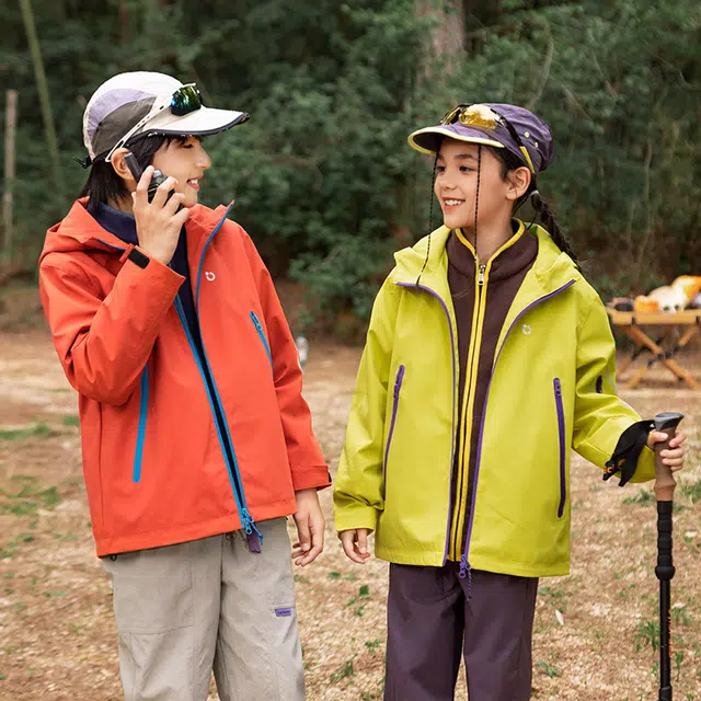 俞兆林冲锋衣 机能硬壳山系户外防风挡雨儿童外套春秋冬季青少年男女款运动轻便透气舒适百搭