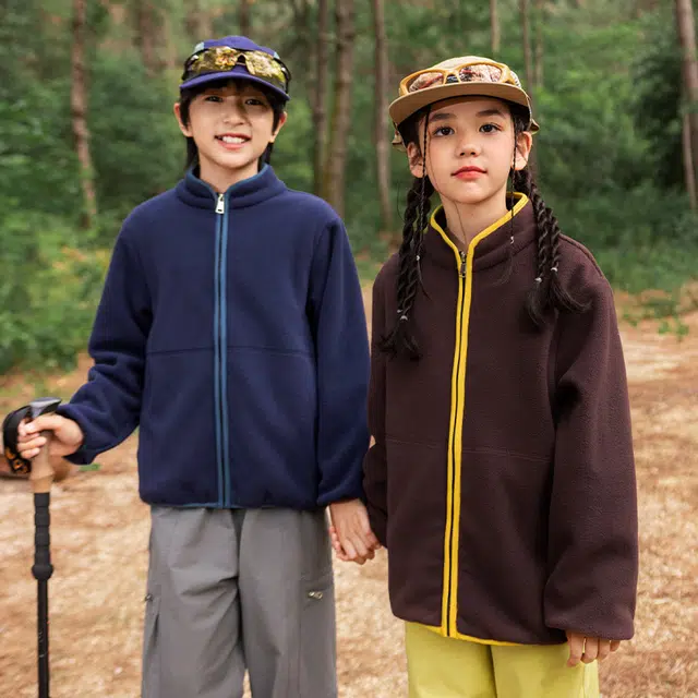 俞兆林上装 户外运动系列轻便休闲男童女童摇粒绒上衣外套春秋款舒适百搭时尚潮流洋气夹克