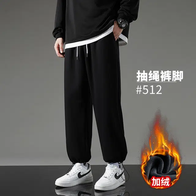 邦固依品 卫裤男生秋季潮牌抽绳束脚运动长裤子宽松垂感男士休闲裤 男款