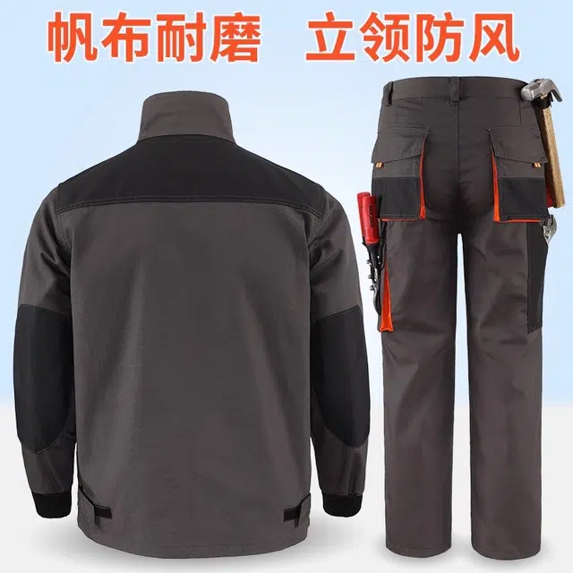 邦固依品 春秋季劳保服工装男帆布耐磨多口袋工地汽修工作服高端厂服套装 男女同款