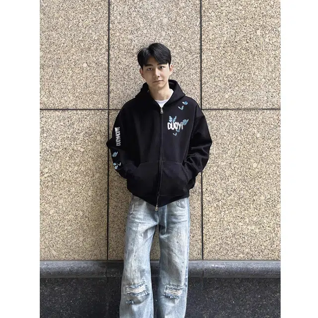 Duoyi Butterfly Print Hoodie