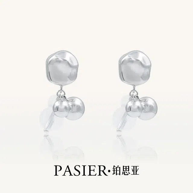 铂思亚 简约个性时尚 铜合金 耳钉 女款