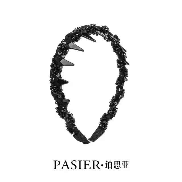 铂思亚 插梳高颅顶齿梳压发轻奢感小香风 布艺 发箍 女款