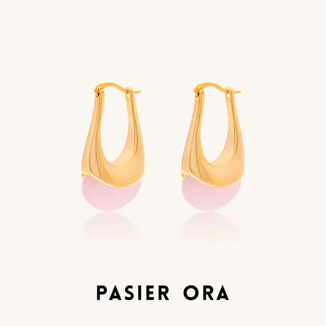 铂思亚 三色可选甜美风 合金 耳钉 女款