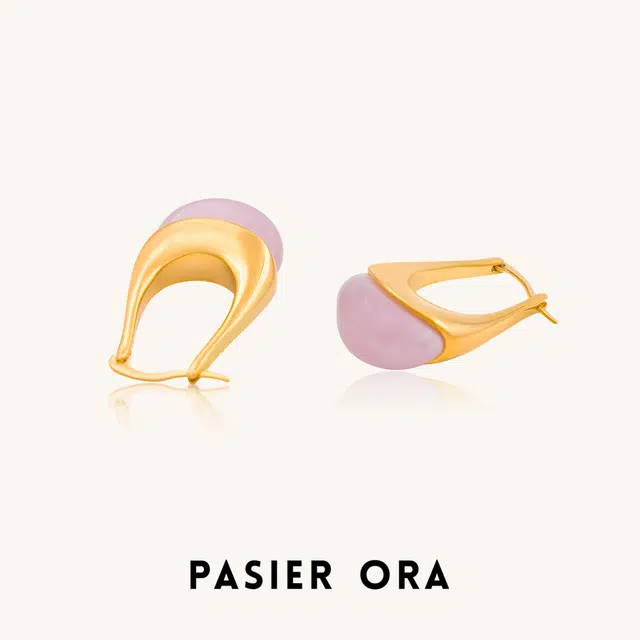 铂思亚 三色可选甜美风 合金 耳钉 女款