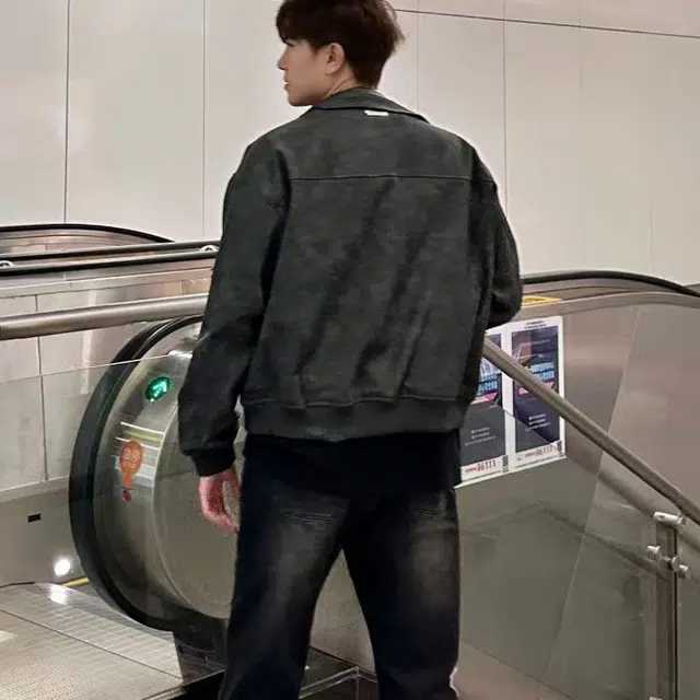 笔杏 翻领高级感潮牌情侣宽松百搭机车美式复古痞帅炸街夹克 男女同款