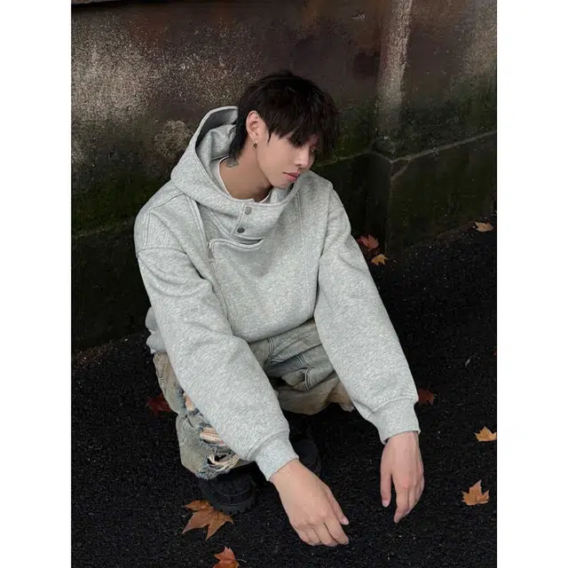 蛊惑 美式双拉链解构开衫外套秋季痞帅高级感小众设计感连帽卫衣 男女同款