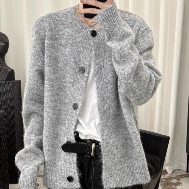 蛊惑 美式潮牌宽松复古慵懒风开衫休闲高级感百搭韩系氛围感针织衫 男女同款