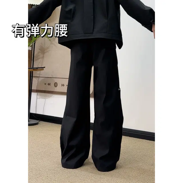 蛊惑 解构三条杠裤子美式垂感街舞运动宽松直筒休闲裤 男女同款