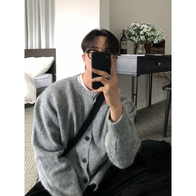 蛊惑 美式潮牌休闲复古慵懒风开衫男秋季宽松情侣百搭韩系氛围感外套针织衫 男女同款