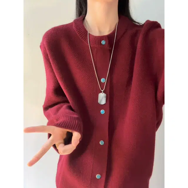 蛊惑 美式复古开衫外套秋冬高级感外穿毛线衣宽松休闲针织衫 男女同款