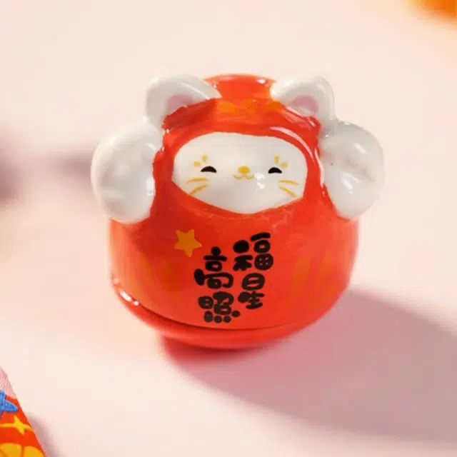 猫的天空之城 陶瓷不倒翁摆件 动物圆舞曲/迷你甜甜圈 通用