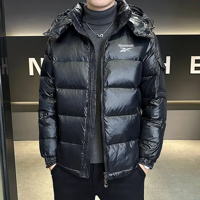 Reebok Detachable Hood Quilted Down Jacket