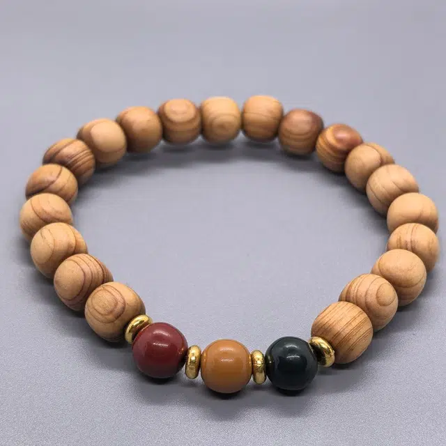 亮尊 新中式国潮好运连连进宝多财多运文玩 崖柏 手串 男女同款情侣款