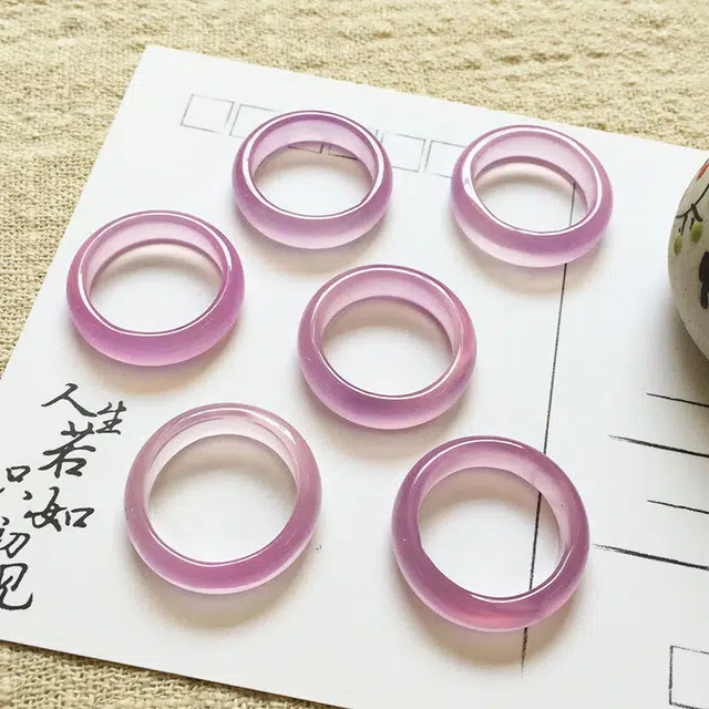 九隆古 中式国潮复古小众 招财转运 玻璃猫眼 戒指 男女同款情侣款