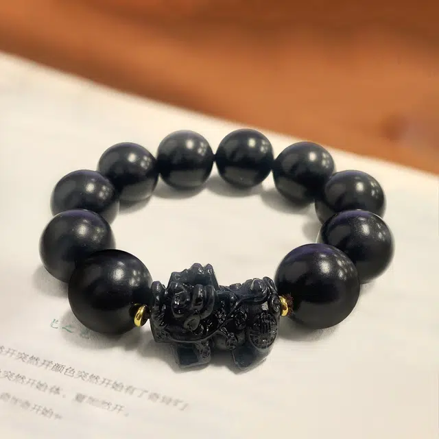 九隆古 八方来财貔貅 新中式转运招财吞金兽 本命年 高级文玩盘串#好运 檀木 手串 男女同款情侣款