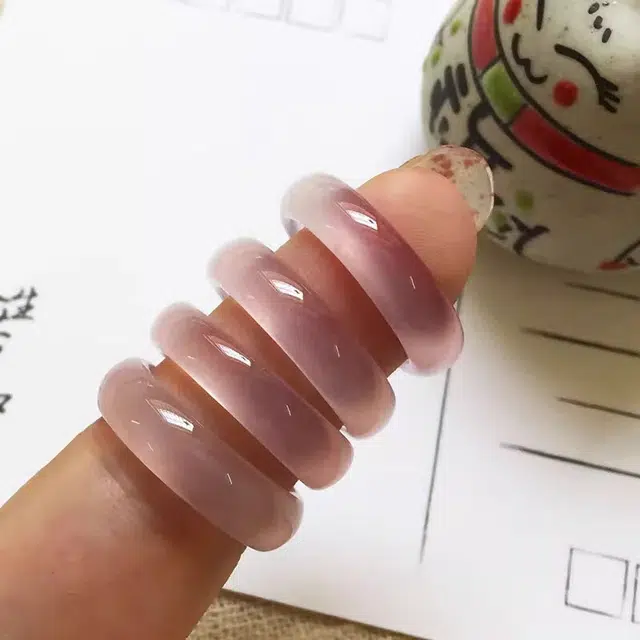 九隆古 中式国潮复古小众 招财转运 玻璃猫眼 戒指 男女同款情侣款