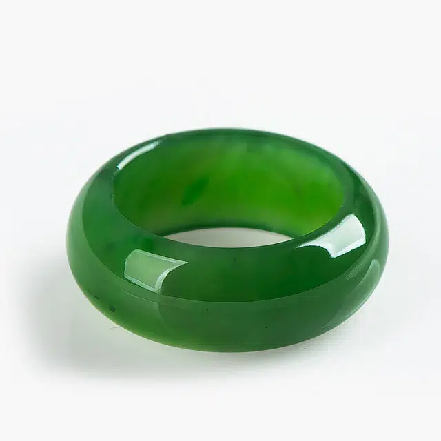 九隆古 中式国潮复古小众招财转运 百搭 玻璃猫眼 戒指 男女同款情侣款