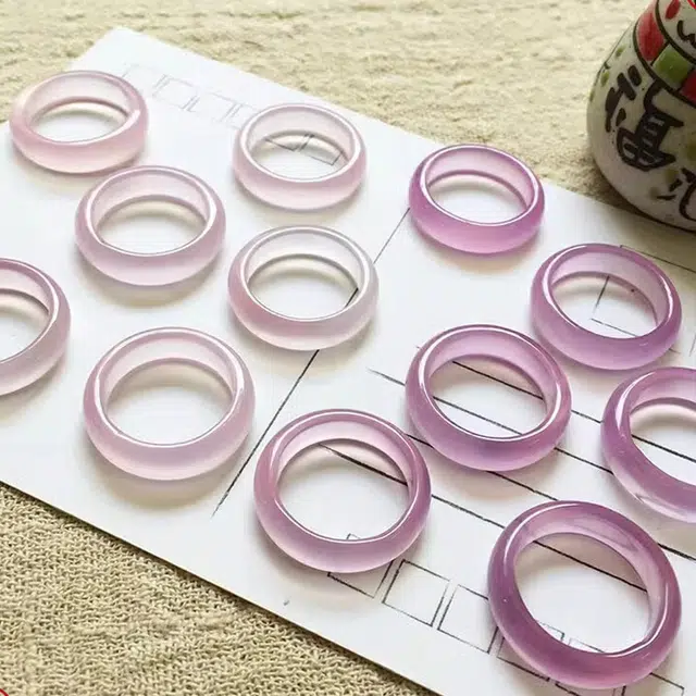 九隆古 中式国潮复古小众 招财转运 玻璃猫眼 戒指 男女同款情侣款