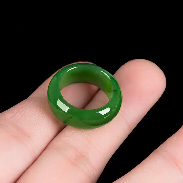 九隆古 中式国潮复古小众招财转运 百搭 玻璃猫眼 戒指 男女同款情侣款