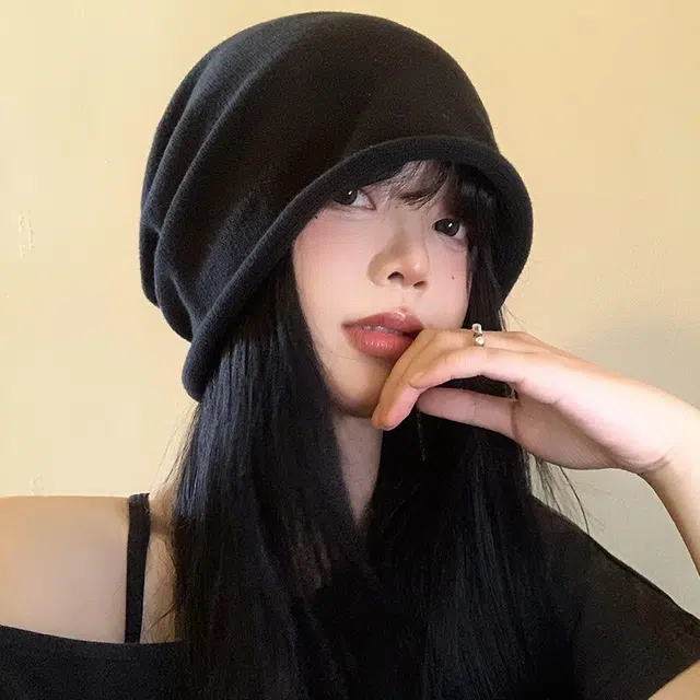 无限兔 堆堆帽冬季护耳帽上班通勤针织帽子毛线百搭加厚保暖雷锋帽简约 腈纶 冷帽绒线帽 男女同款情侣款