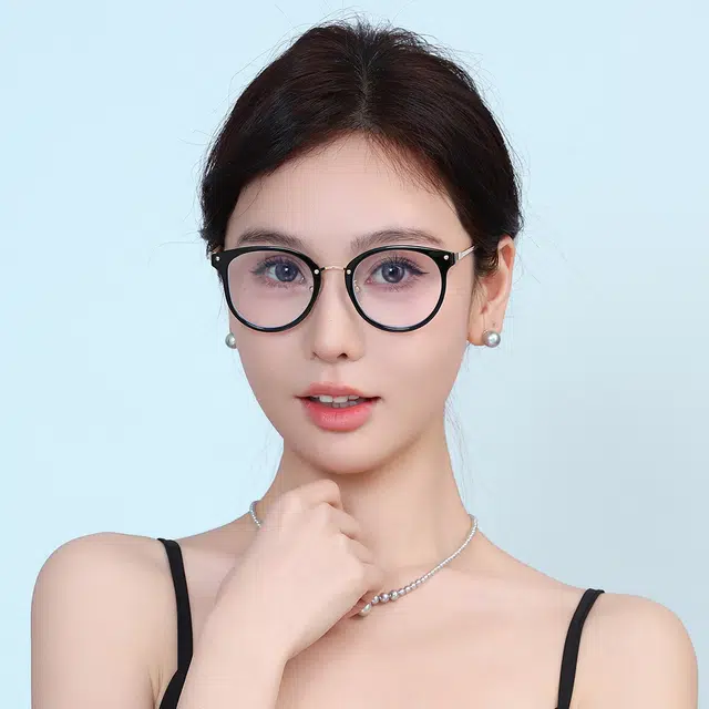 无限兔 半框素颜显脸金属框架简约户外韩版超轻上班通勤方便小清新 光学镜架 男女同款情侣款
