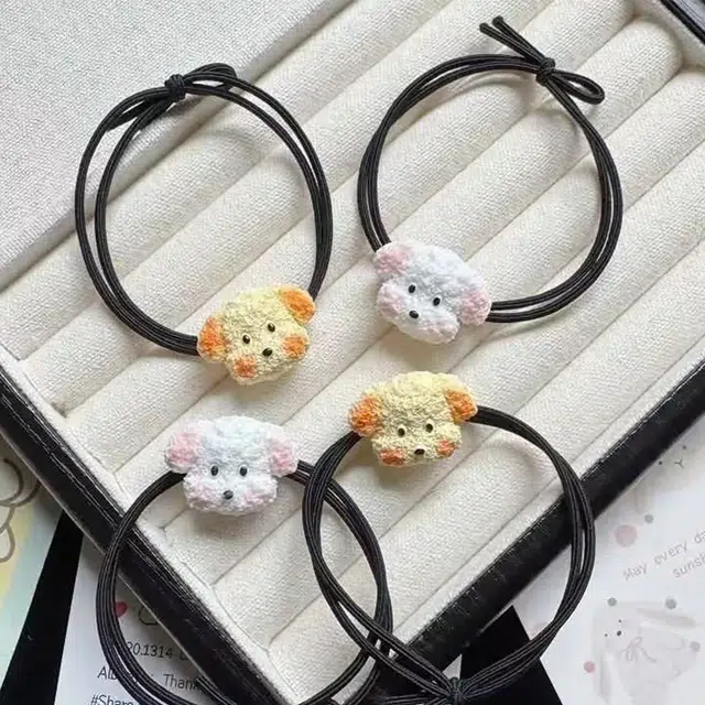 【可爱小狗狗】 无限兔 简约卡通动物  发饰高马尾扎发皮筋甜美 树脂 头绳 女款
