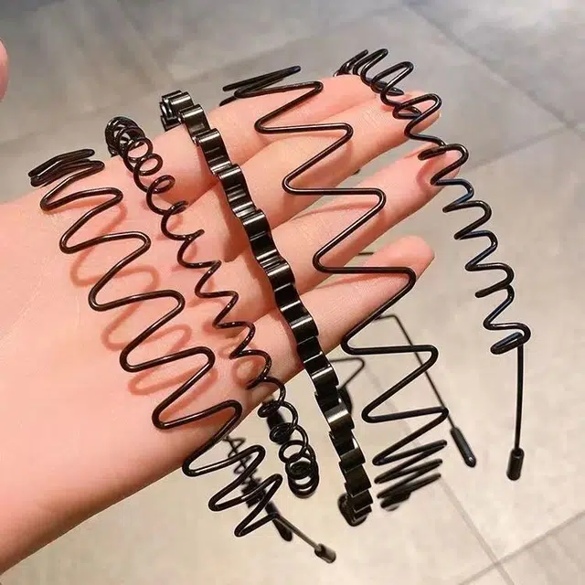 【隐形不勒头】 无限兔 波浪形压发背头素圈抗绝油腻头箍洗脸通勤透气舒适百搭运动发饰发带 金属 发箍 男女同款情侣款