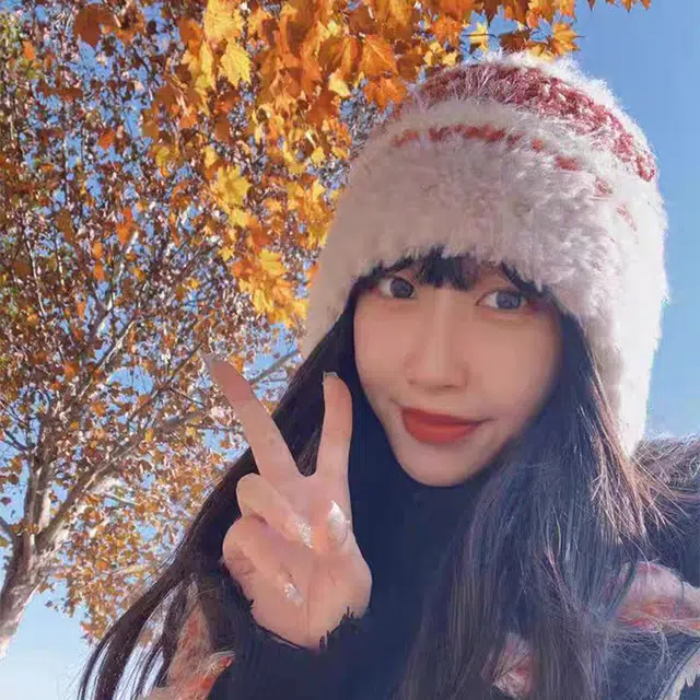 无限兔 拼色条纹针织护耳帽子秋冬加绒加厚保暖防寒护耳帽户外百搭通勤毛线毛绒帽彩色辫子 聚酯纤维 绒线帽 男女同款情侣款