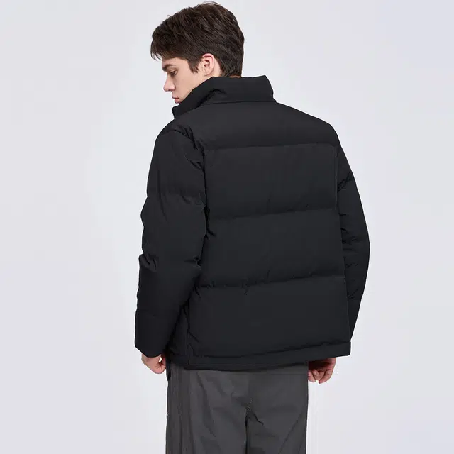 与狼共舞 重磅黑金石墨烯保暖加厚高充绒面包服立领羽绒服 男款