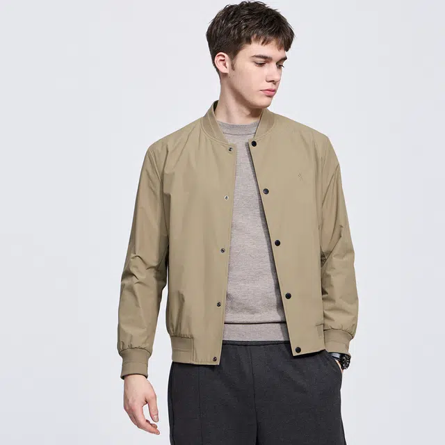 与狼共舞 潮流高街风虎头刺绣艺术设计时尚休闲防风百搭通勤保暖加绒挺括有型棒球领夹克外套 男款